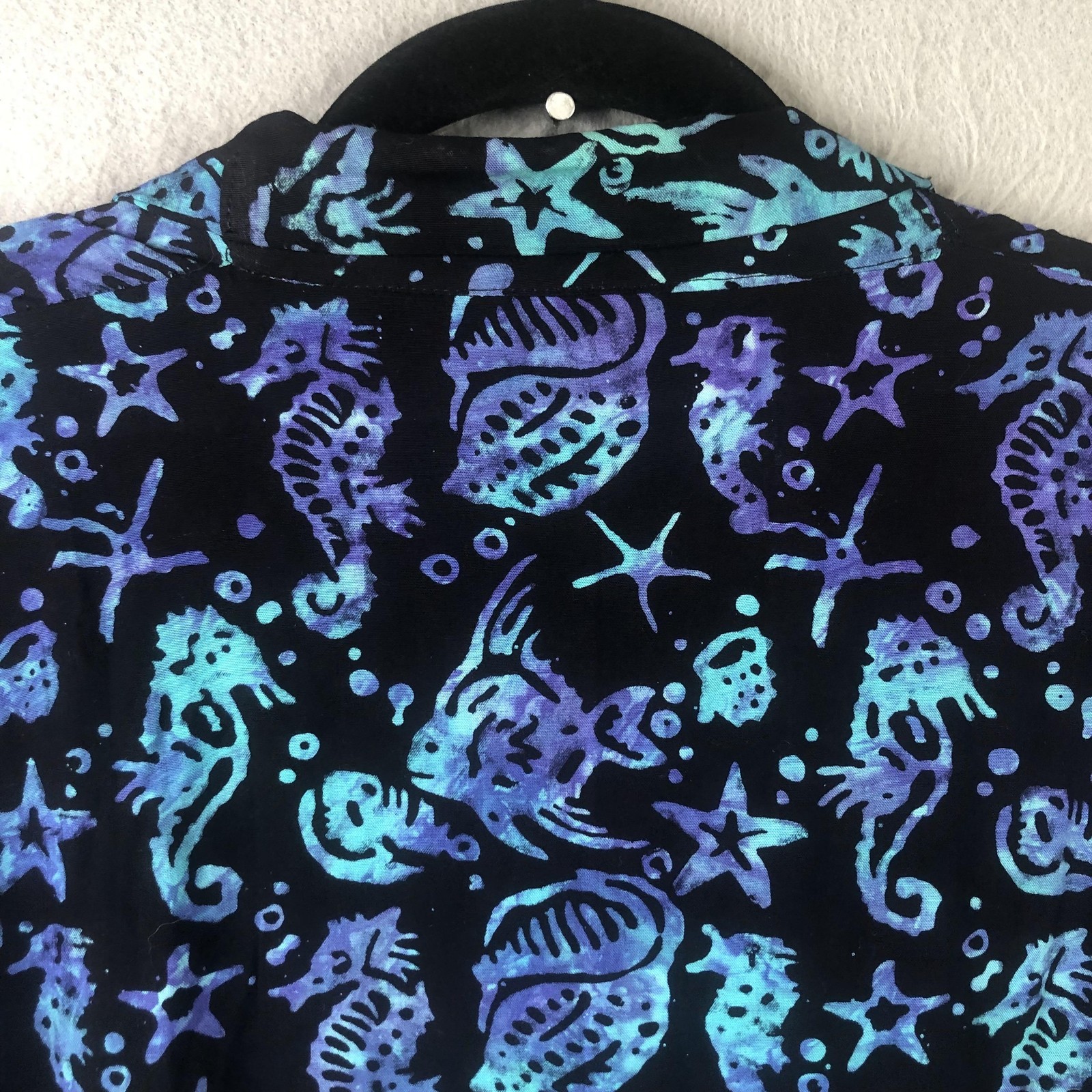 Sea Horse Topper Womens One Size Multicolor Tropical Ocean Beach Resort Cruise
