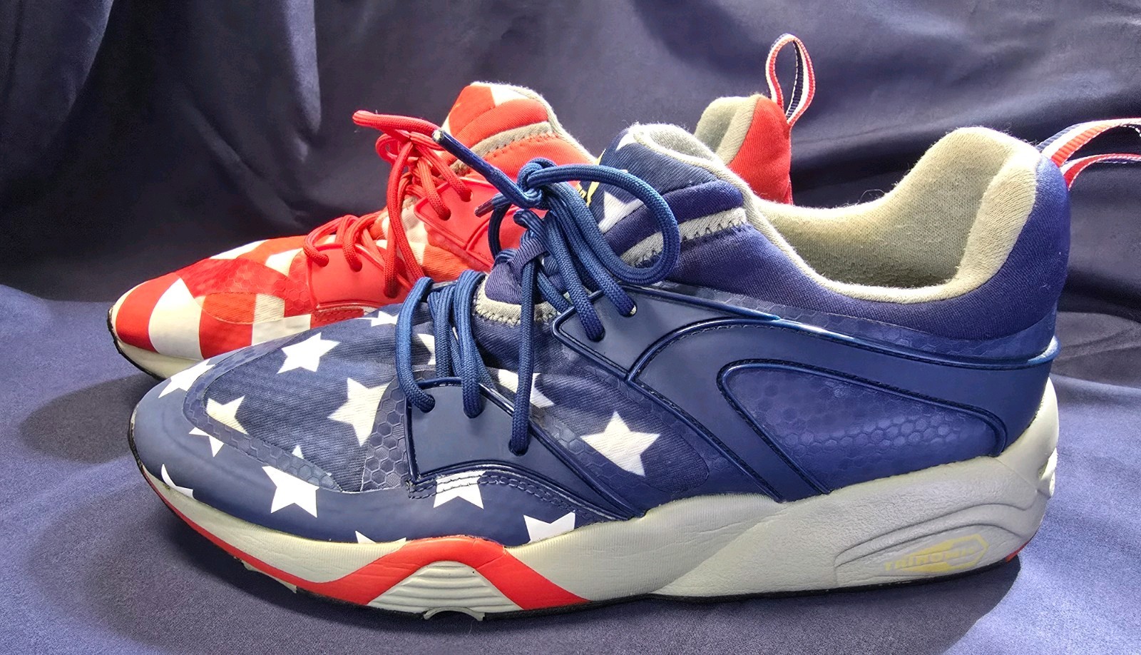 Puma Blaze Of Glory Red White Blue USA America Star Sneaker 362096-01 Mens Sz 10
