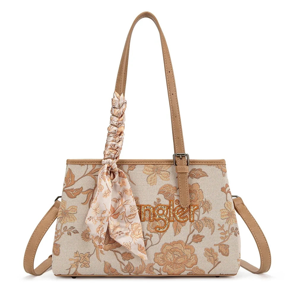 Wrangler Floral Printed Braided Scarf Crossbody Bag