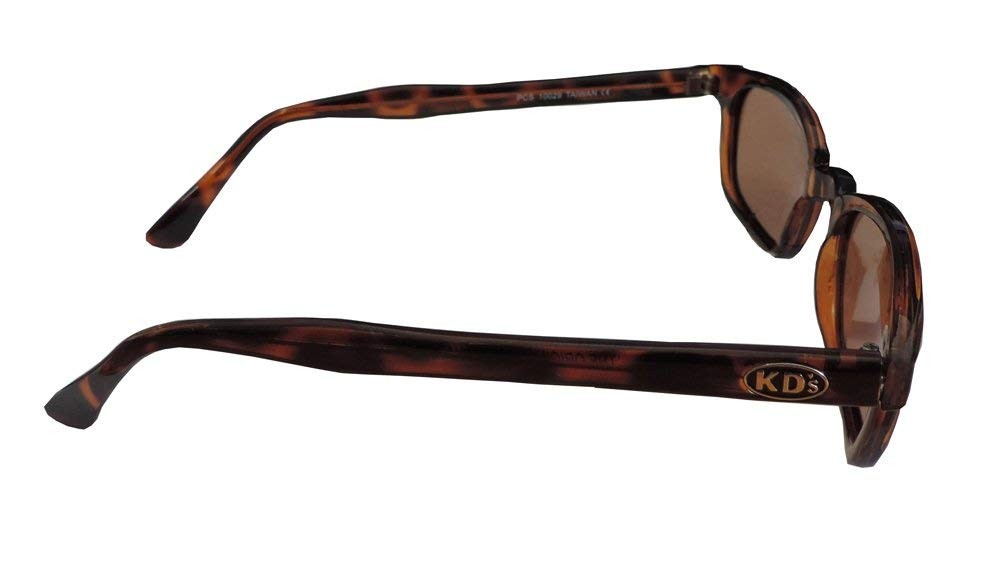 Original X-KD’s Biker Shade Polarized Sunglasses Tortoise Shell Frame w/ Amber