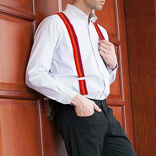 Rainbow Suspenders, Adjustable Elastic Y-Back Style Suspenders As Picture Show