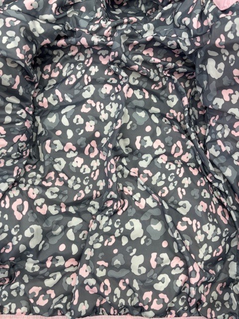Eddie Bauer Girls Reversible Jacket Full Zip Hooded (Pink Floral, xs 5/6)USED