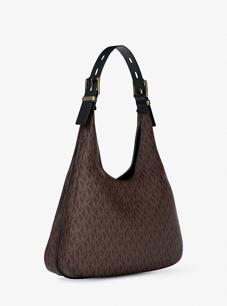 MICHAEL MICHAEL KORS Nolita Large Signature Logo Hobo Shoulder Bag
