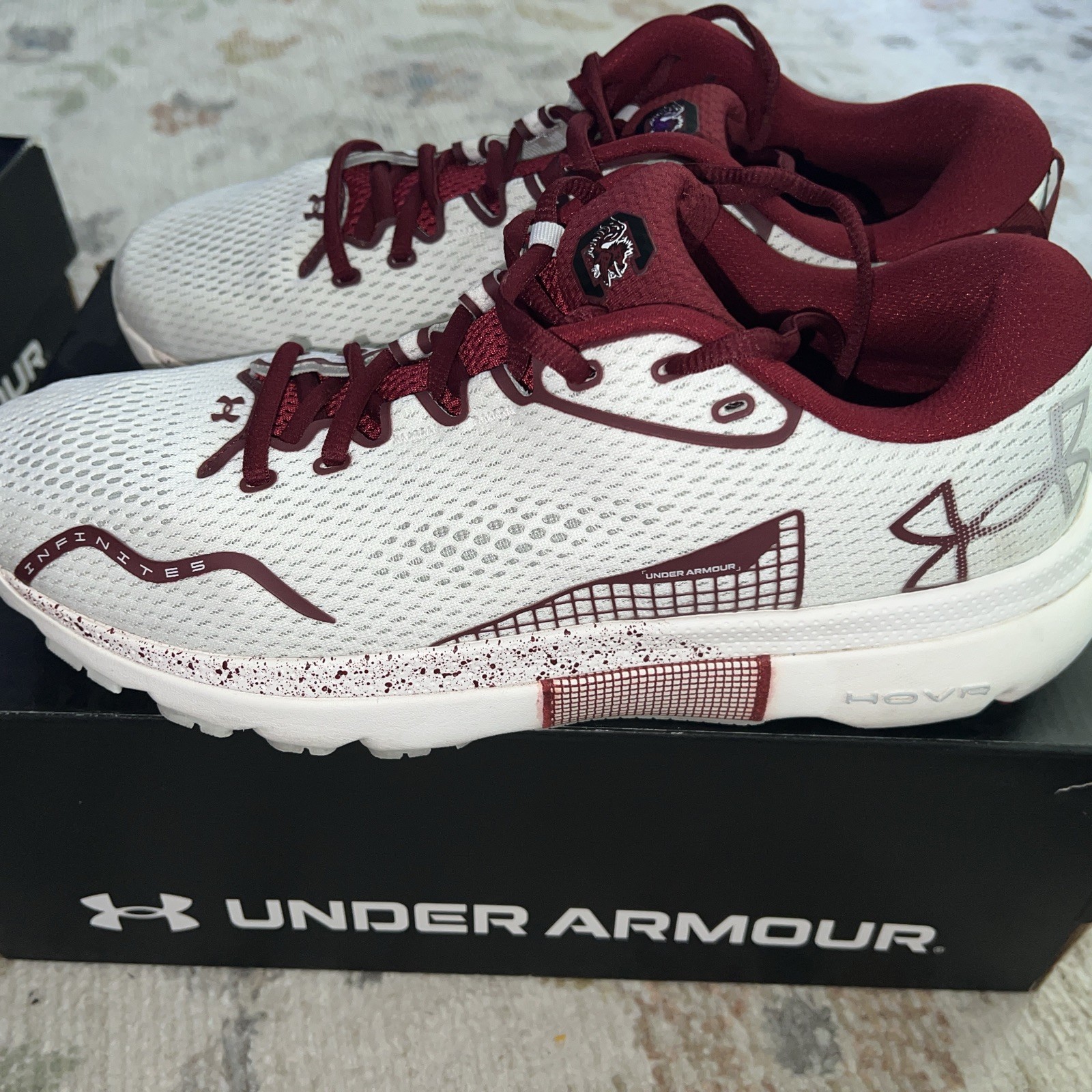 Under Armour UA Spawn 5 South Carolina Gamecocks Shoes both pairs in excellent
