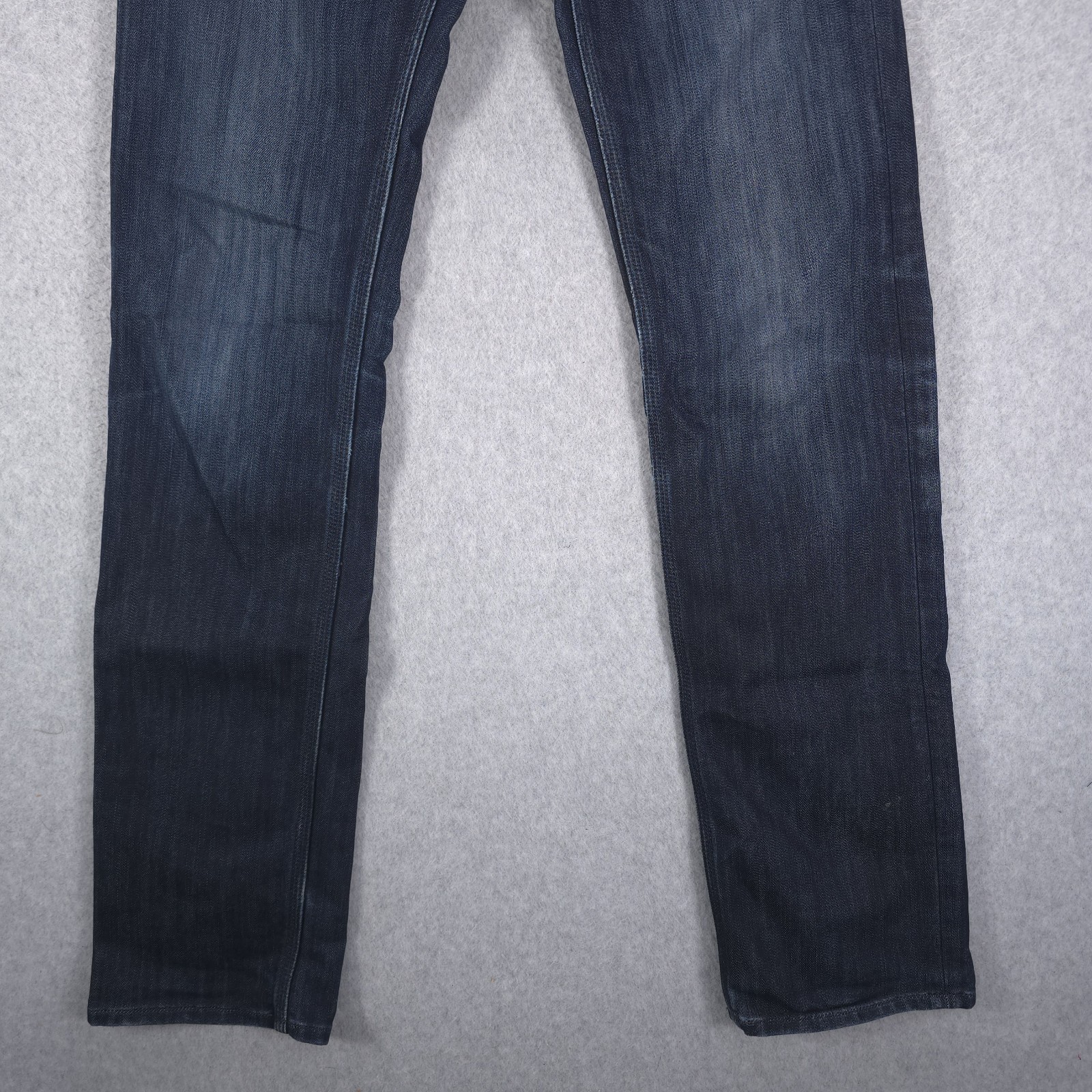 Guess Lincoln Low Slim Straight Dark Distressed Denim Casual Jeans Mens 28×32