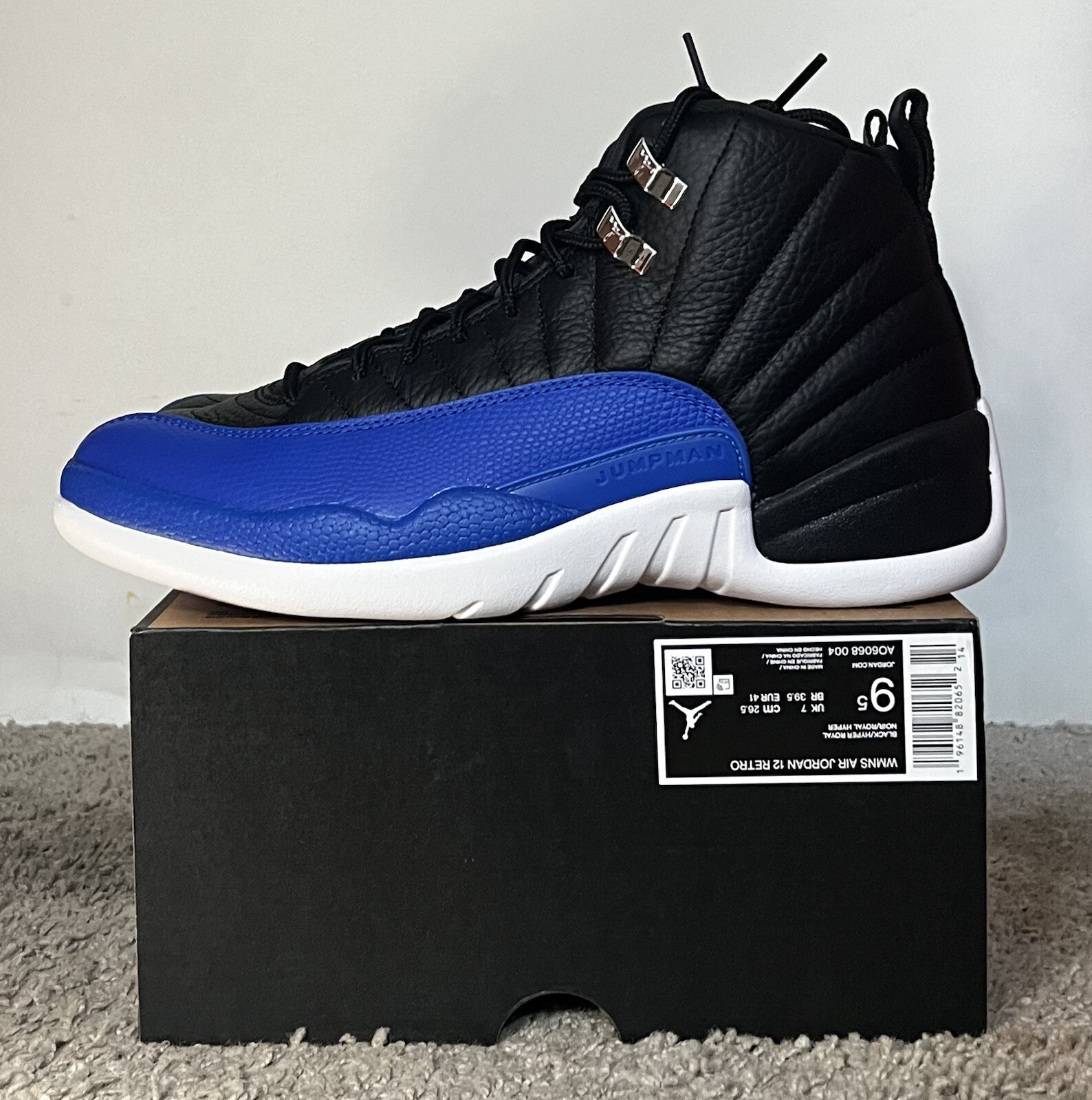Size 8M/9.5W- Air Jordan 12 Retro Hyper Royal Women’s NBY AO6068-004