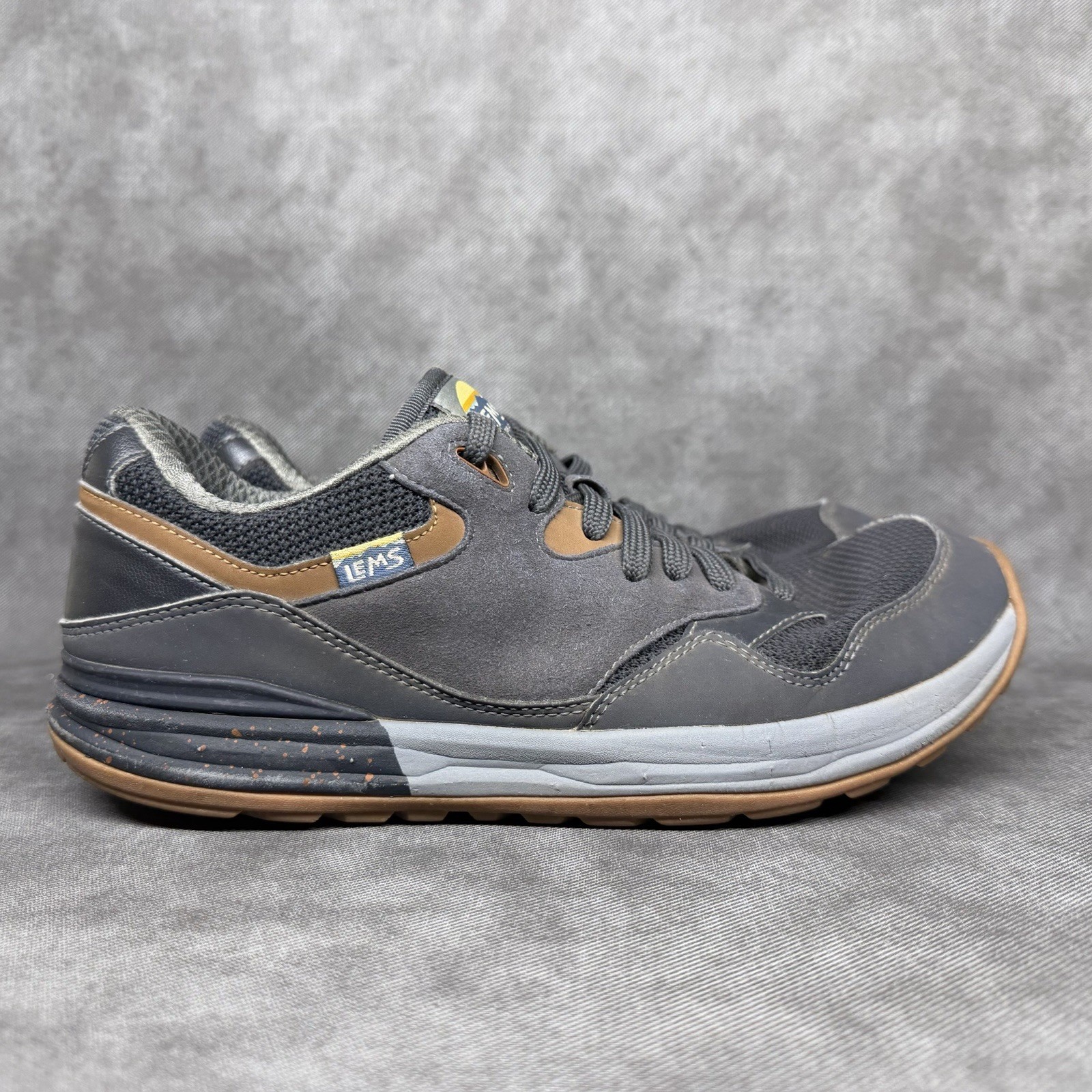 Lems Trailhead Shoes Mens 11 D Stormy Night Gray Hiking Trail Minimalist Sneaker