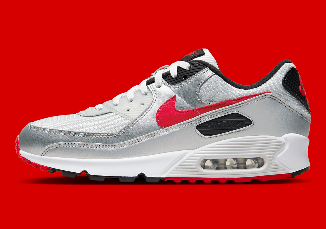 Nike Air Max 90 Silver Bullet Icons Photon Dust University Red DX4233-001 Men’s