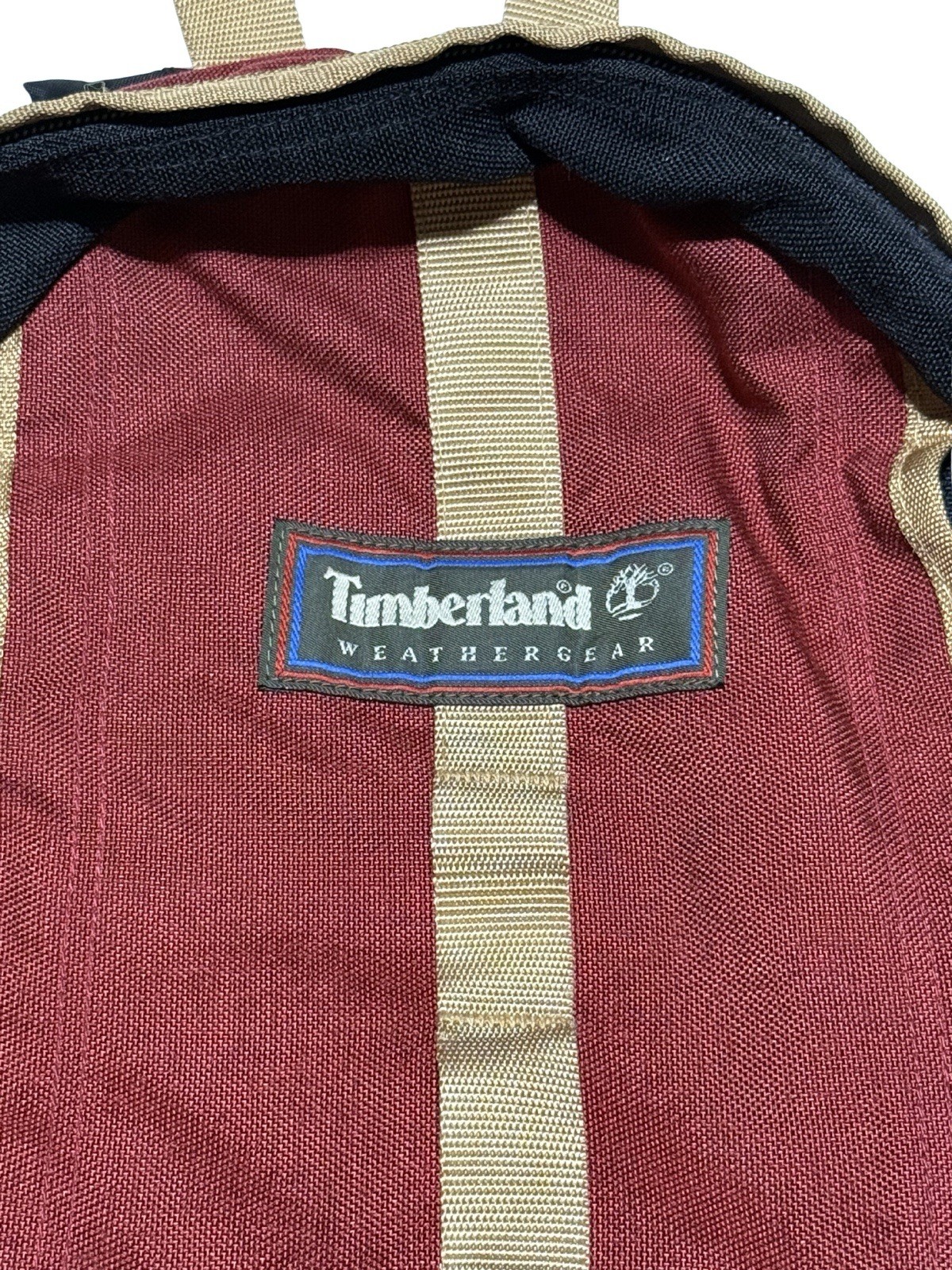 Vintage Timberland Weathergear Backpack – Red/Black/Tan