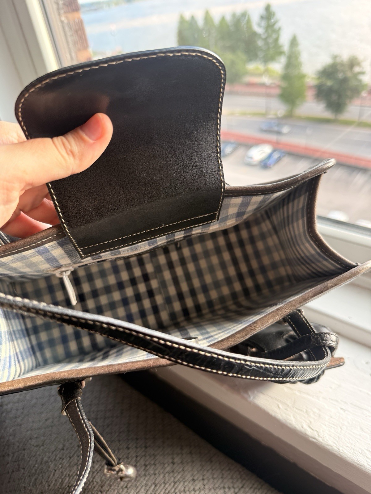 Brighton Vintage Black Crocodile Leather Satchel Shoulder Bag 90s/Y2k