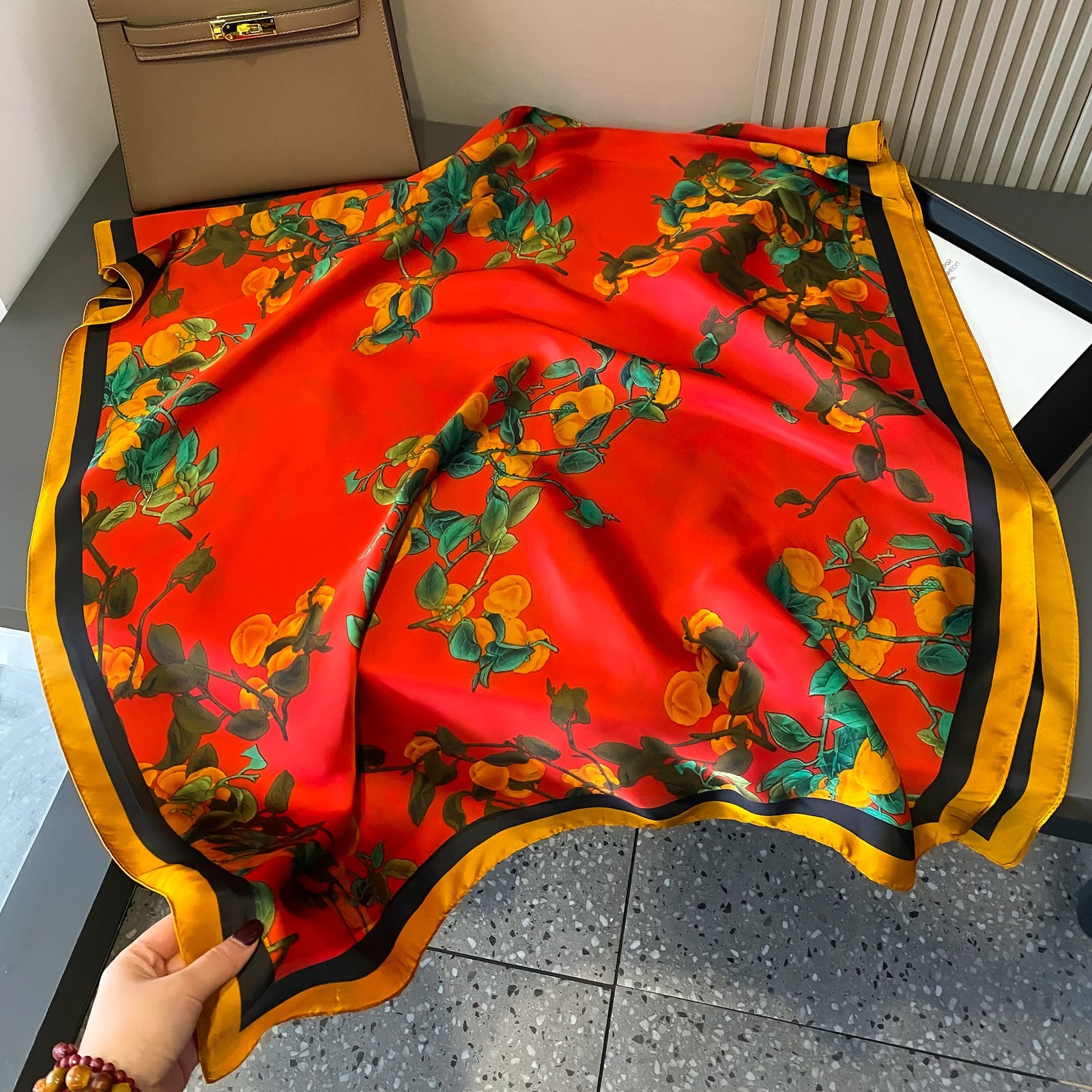 New Authentic Chinese Style Long Scarf Shawl Scarves Wrap Silk Print Wrap Scarf