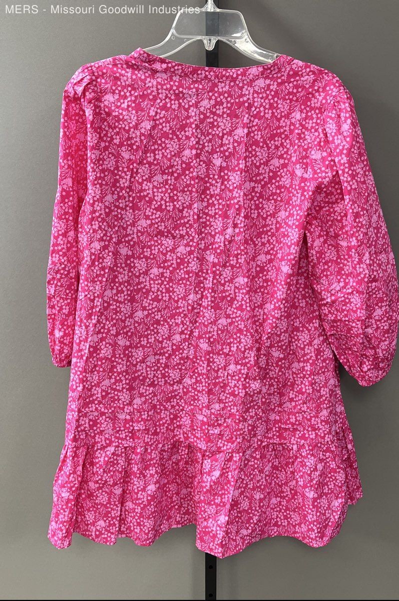Sugarlips Womens Dress Pink Floral Ruffle Shift Velma DR1653 Small