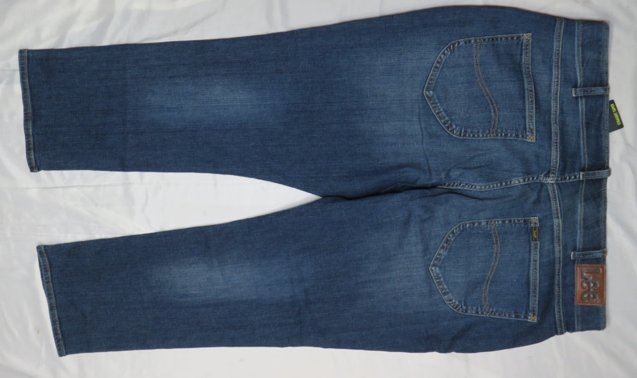 LEE MADDOX BLUE JEANS 44×28 STRAIGHT TAPERED STRETCH COTTON DENIM NWT NEW