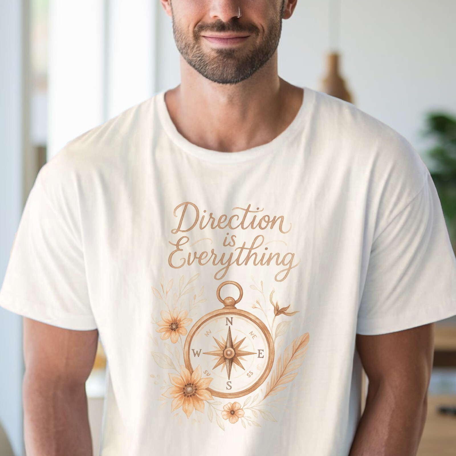Compass Direction Graphic Tee Wanderlust Adventure Shirt