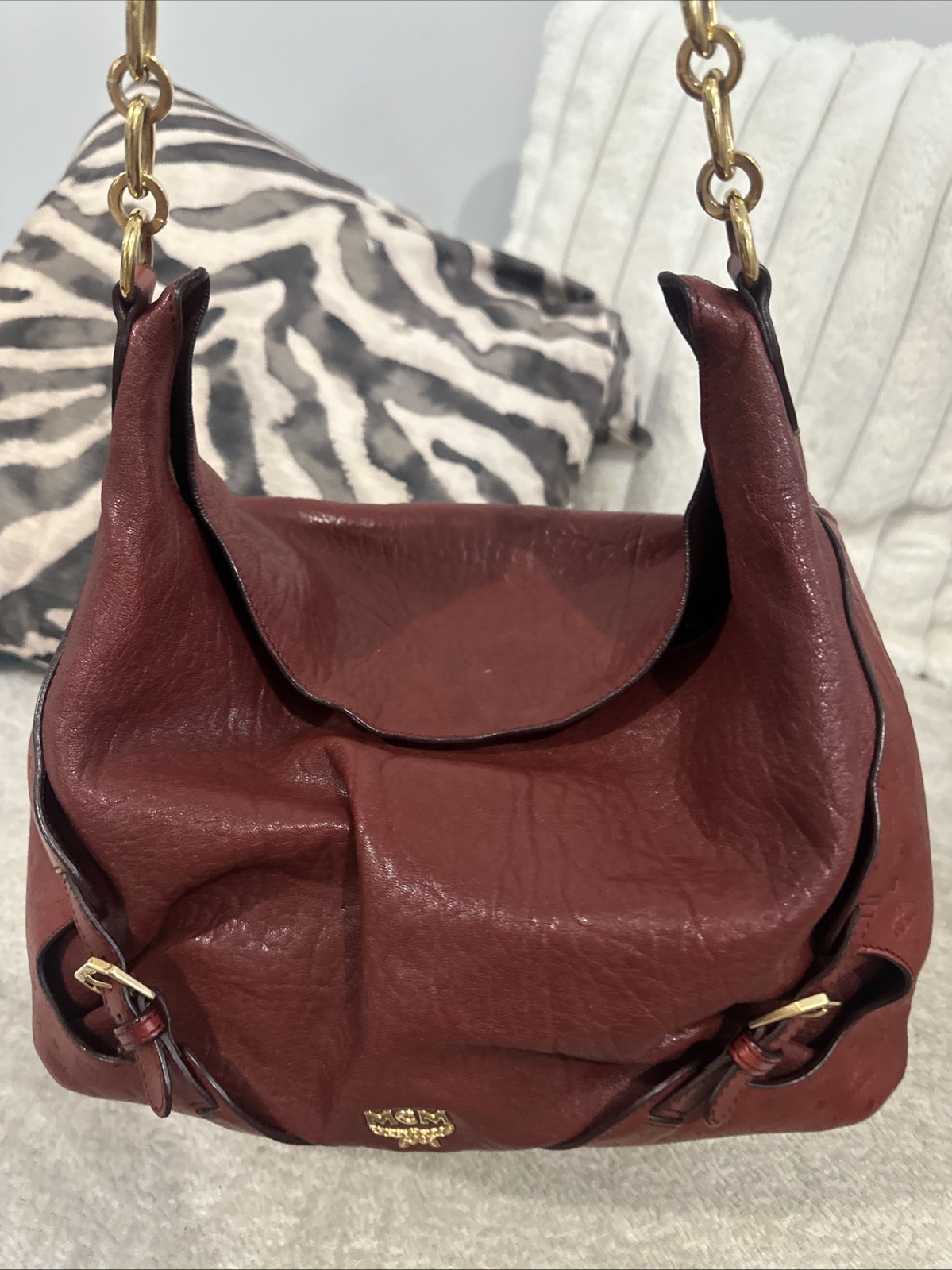 MCM Burgundy Handbag