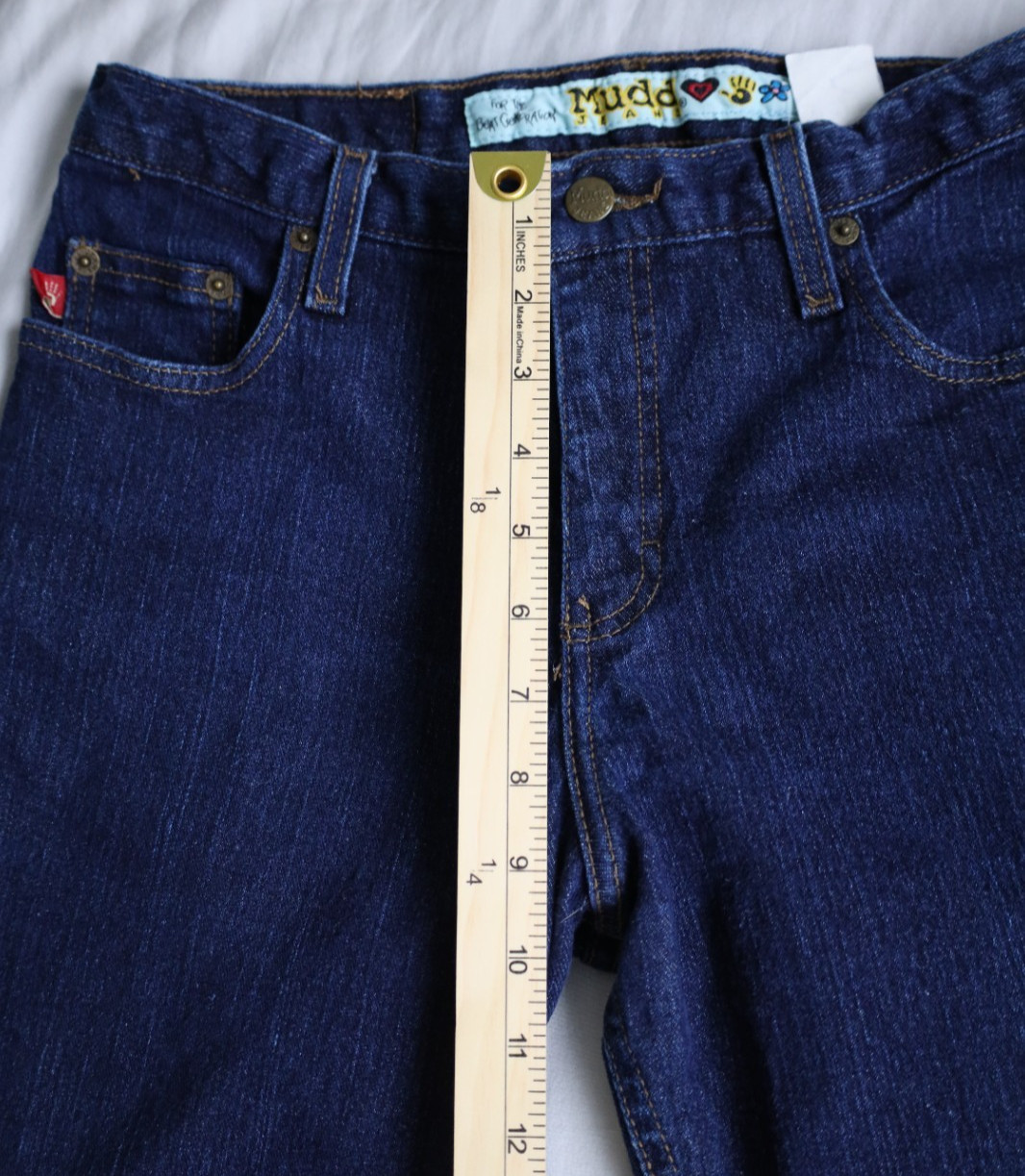 VTG Y2K Mudd Jeans Womens Size 8 Dark Wash Low/Mid Rise Flare Beat Generation