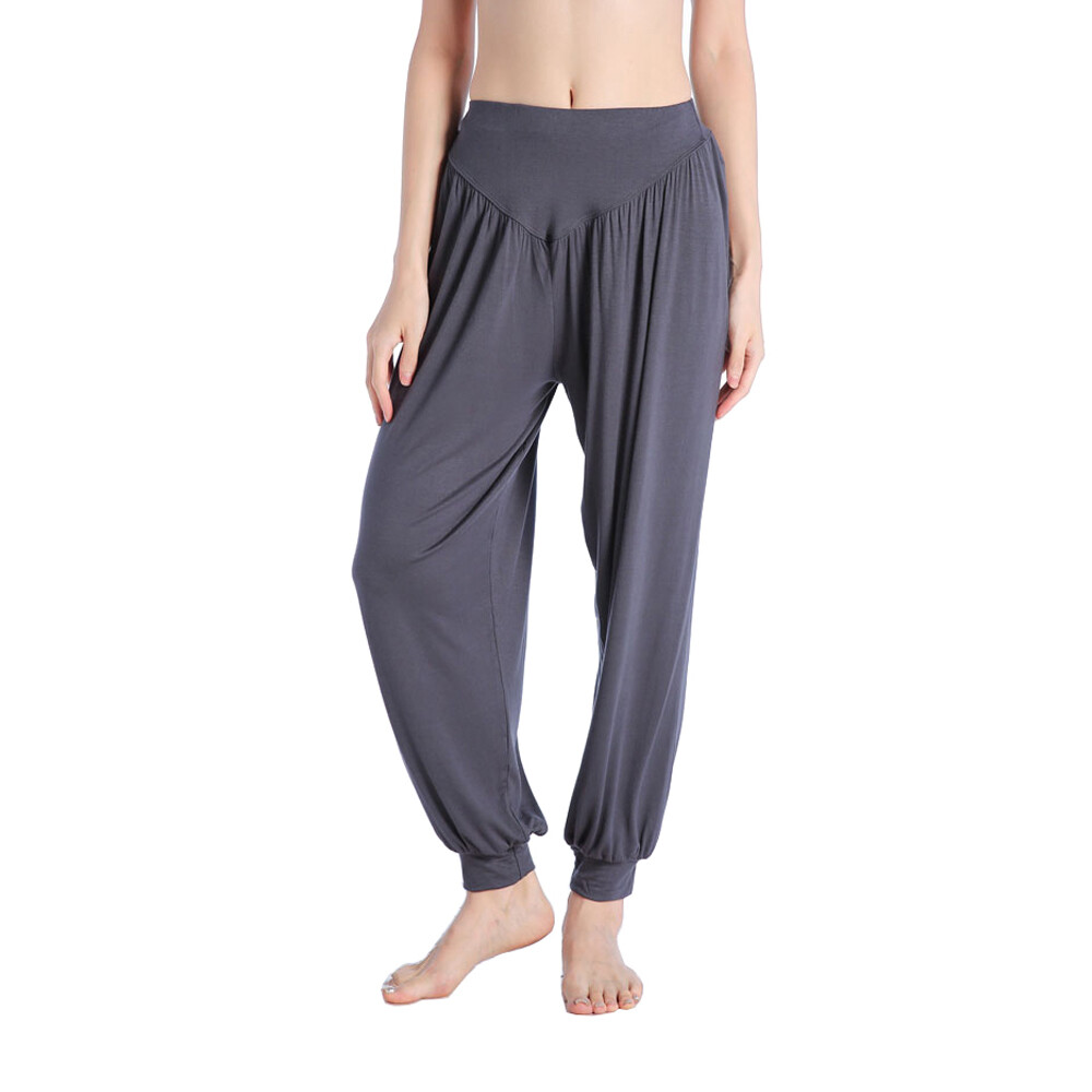 Women’s Waistband Panty Leggings Casual Loose Pants Workout Solid Color Fashion