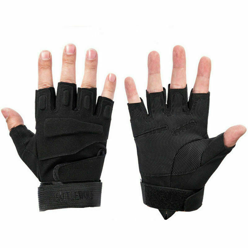 Tactical Half Finger Gloves Men’s Army Military Combat Outdoor Sports Fingerless