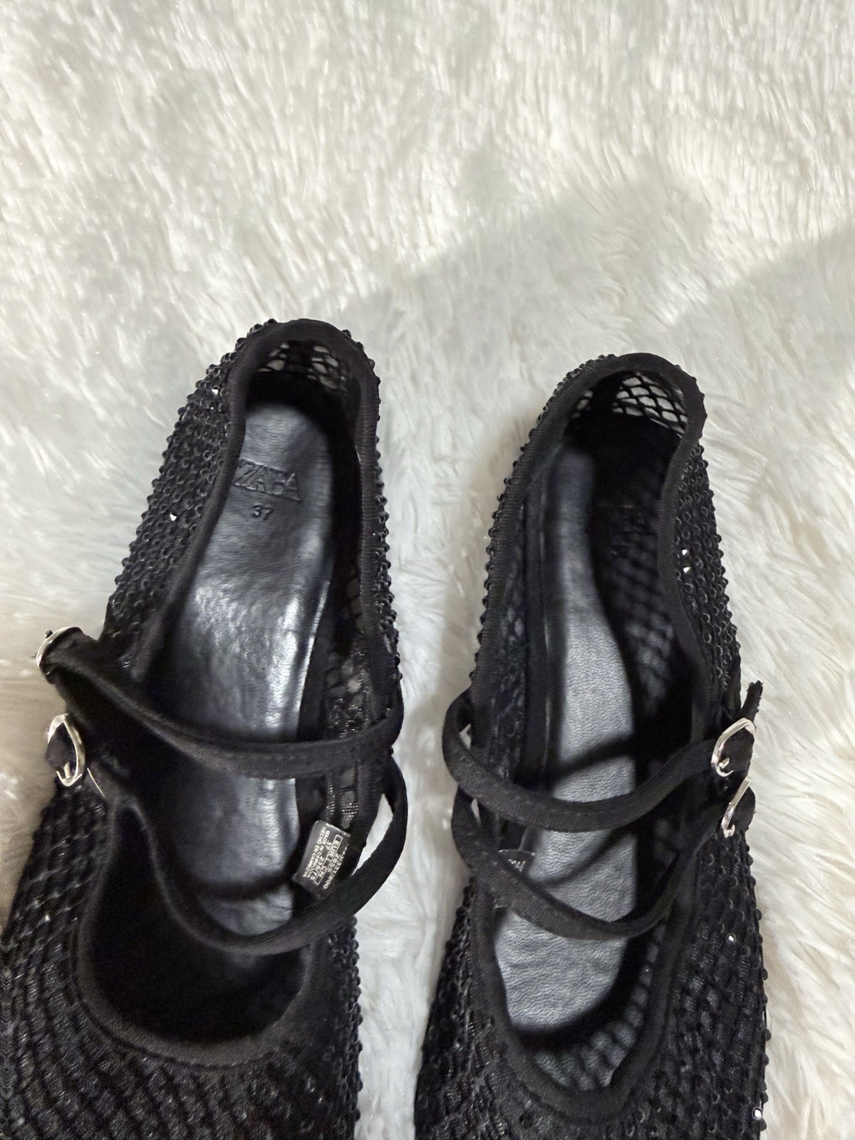 Zara Rhinestone Mary Jane Flats