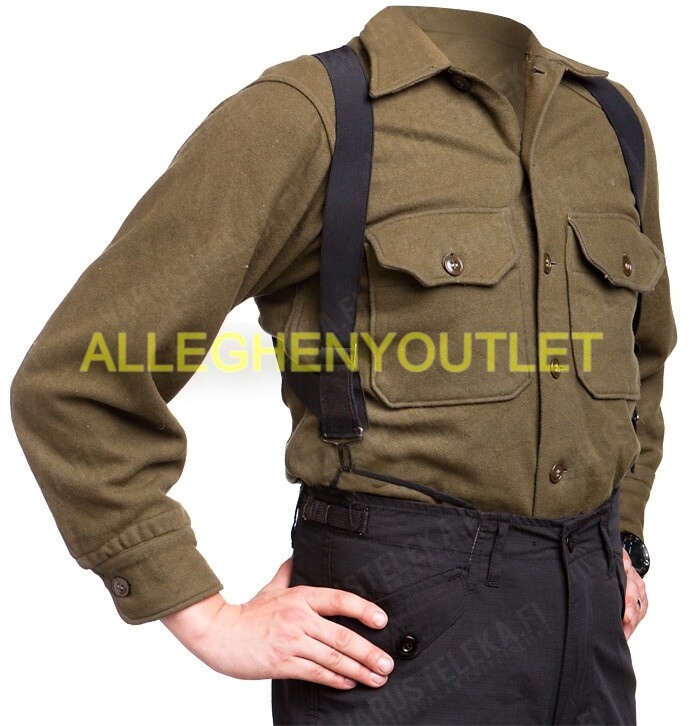 M1950 Trouser Pant Suspenders Elastic OD Green US Military Surplus EXC