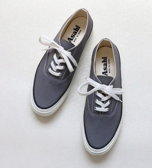 ASAHI DECK 041 White Canvas Sneakers UNISEX Made in Japan Vulcanized