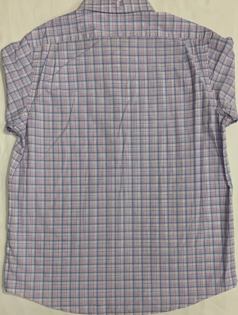New Cremieux Men Casual Short Sleeve Shirt Viola Plaids Size XL $17.50