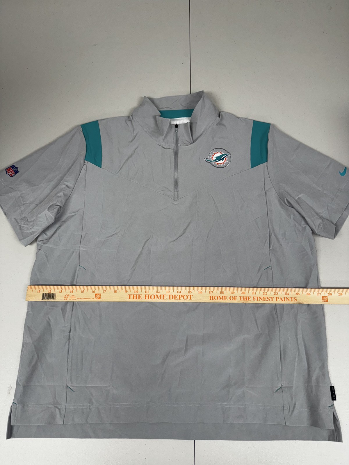 Nike Miami Dolphins 1/4 Zip Coaches Jacket On Field Apparel Pick Size M-4XL
