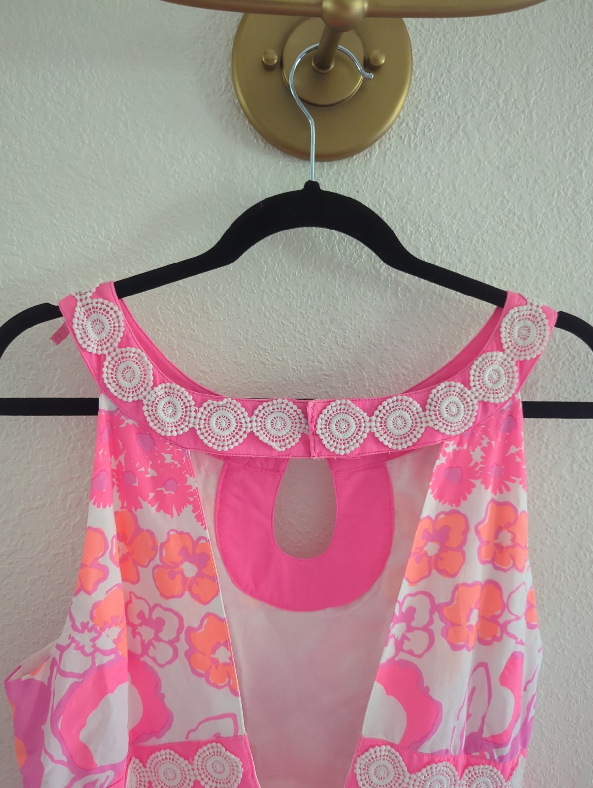 LILLY PULITZER DIDI MAXI DRESS Pansy Dance neon Guipure crochet lace Vintage