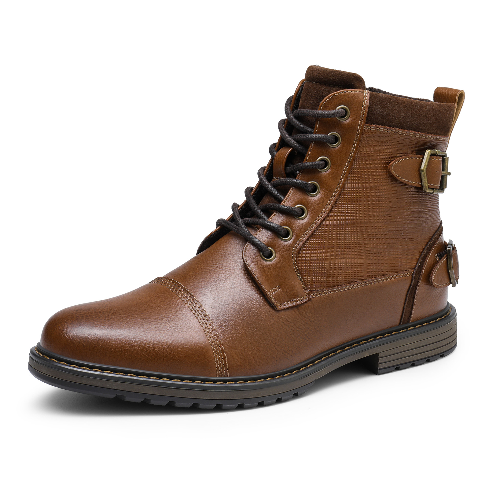 Men Motorcycle Boots Combat Riding Oxford Dress Chelsea Leather Shoes
