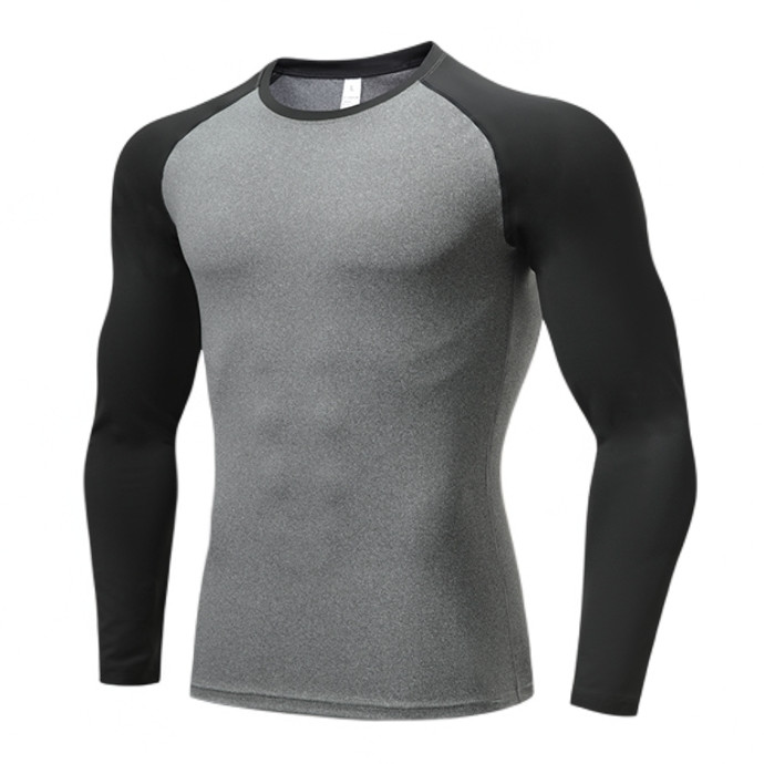 4 Colors Athletic Long Sleeve Compression Shirts Dry Fit Sports Gym Shirts