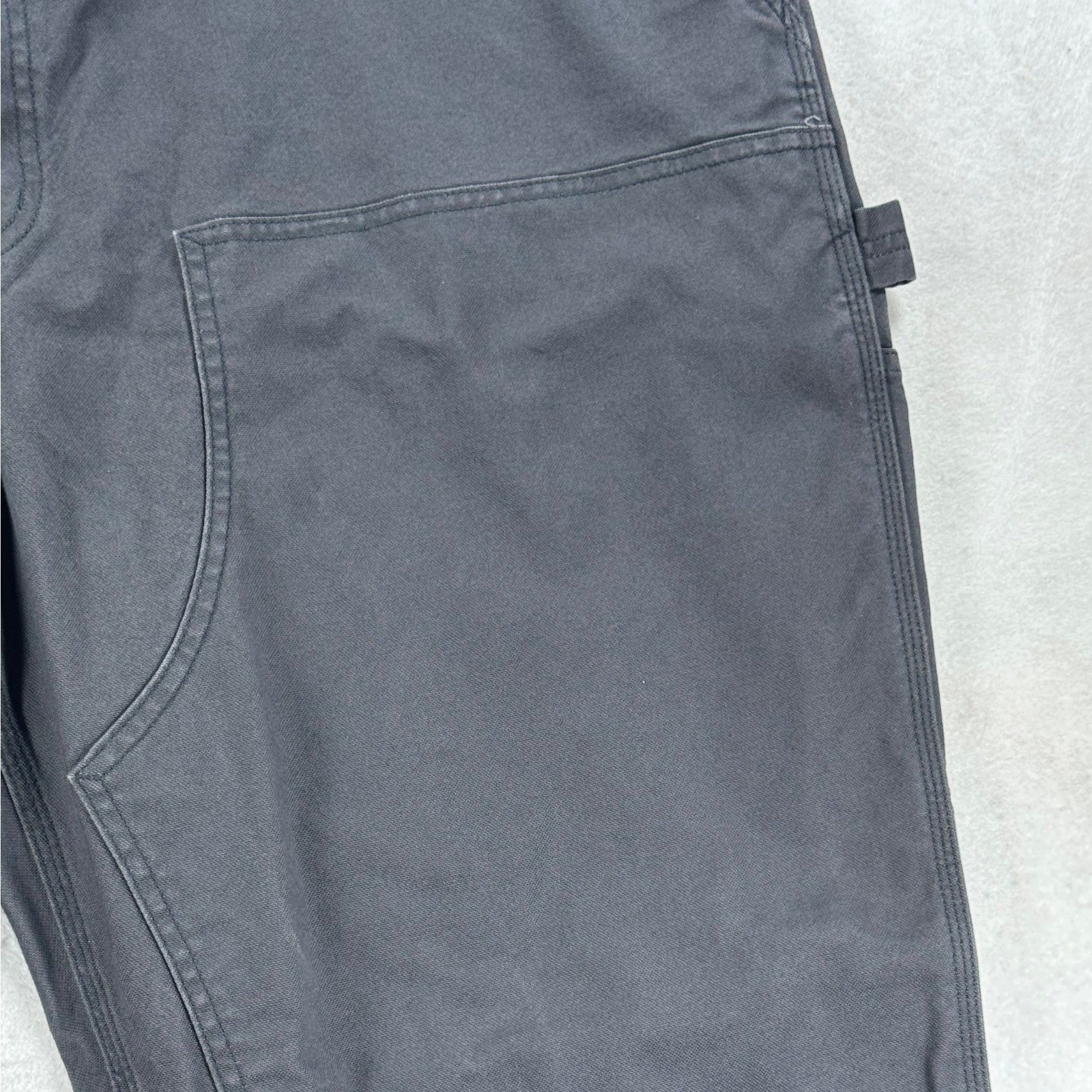 Carhartt Relaxed Fit Double Knee Work Pants Gray Canvas 48×30 Mens Trousers