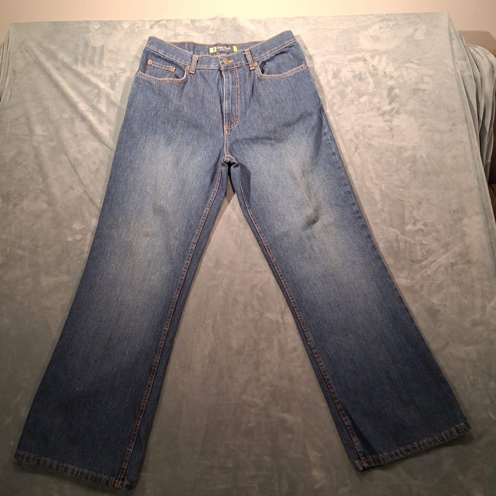Men’s Duck Head Jeans 36×32 Blue Denim Boot Cut 100% Cotton Medium Wash