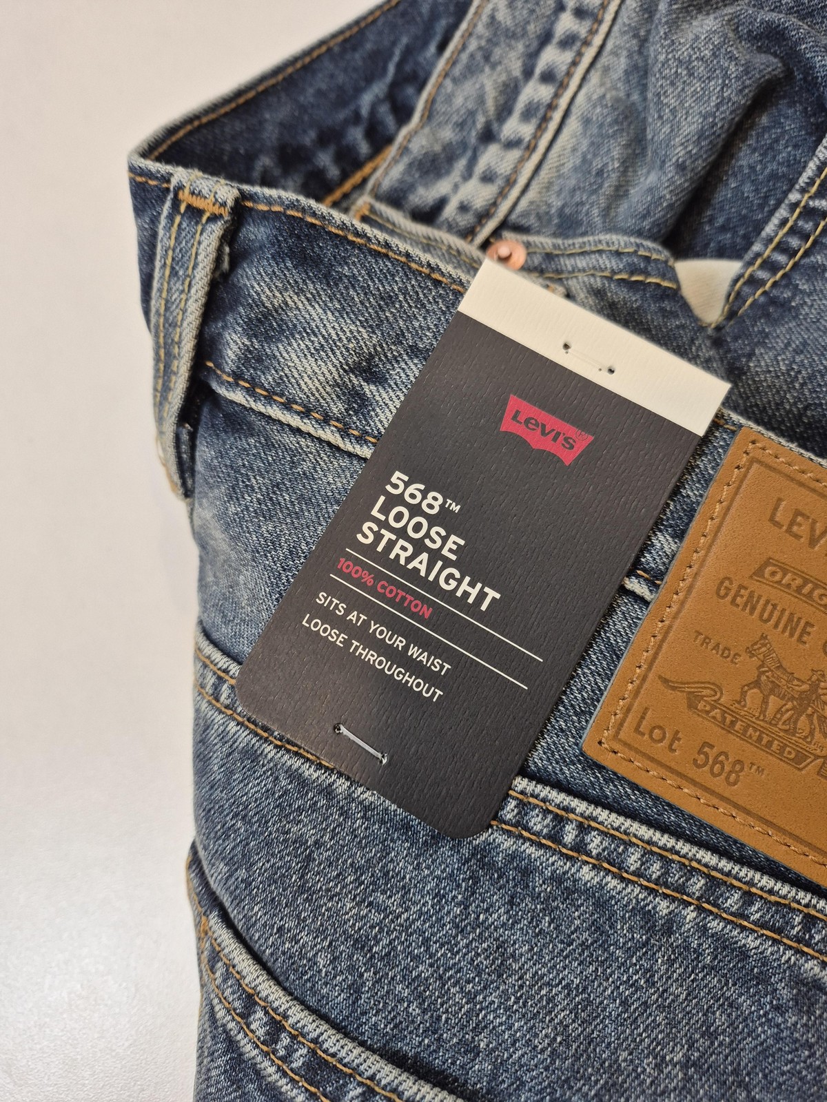 Levis Premium 568 Loose Straight 34×30 Blue Wash NWT Baggy Skater
