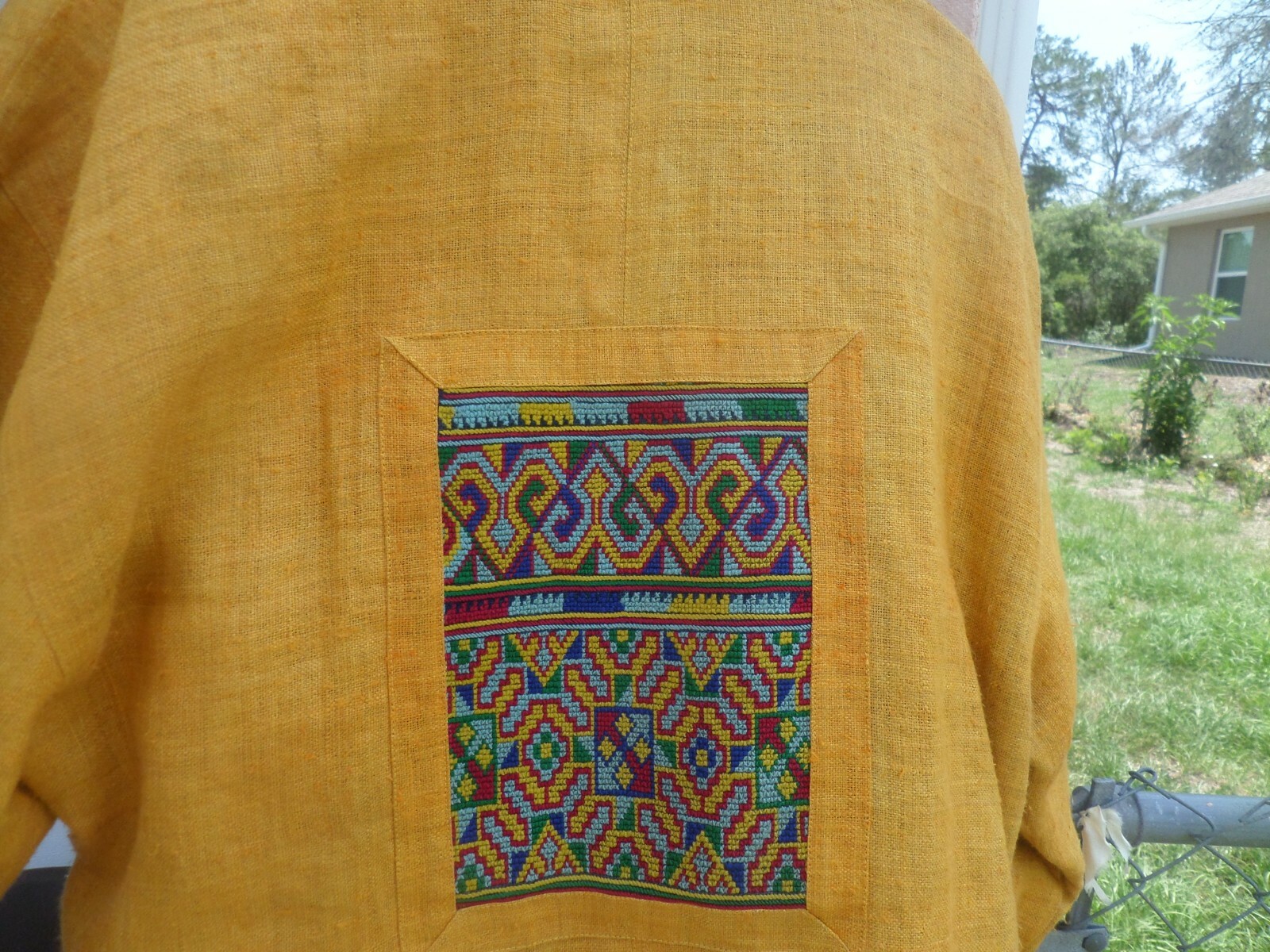 Vintage Hmong Embroidered reversible jacket buttons are Myanmar currency Rare
