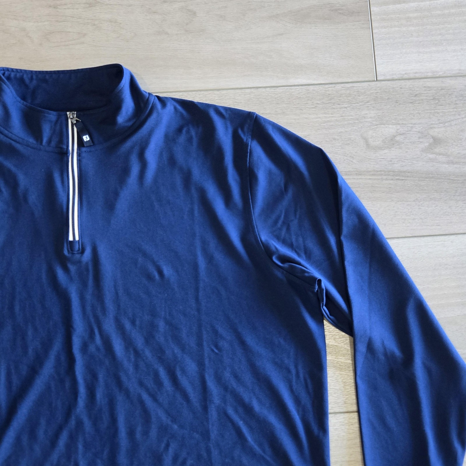 FootJoy Pullover Mens XL Blue 1/4 Zip Long Sleeve Golf Performance Shirt Top