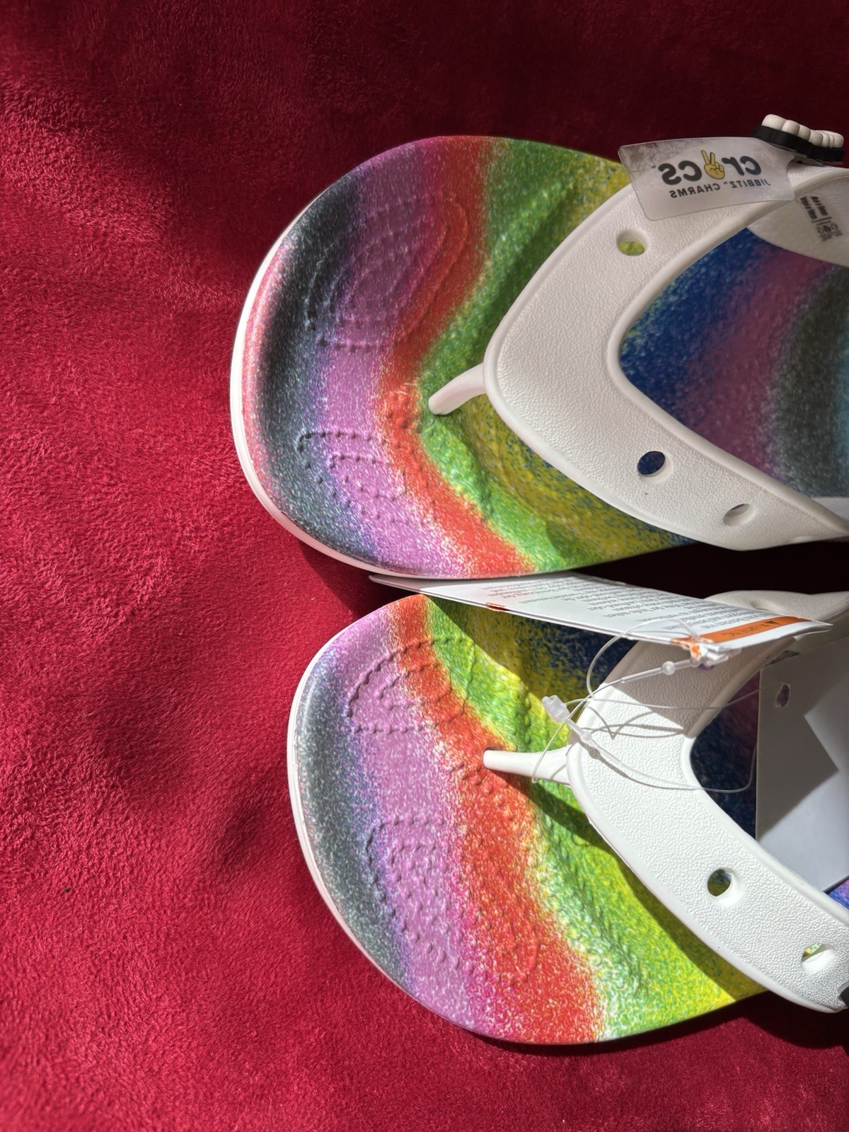 New Crocs Classic Rainbow Marble Tie Dye Clogs Women’s 8 Men’s 6 Multicolor