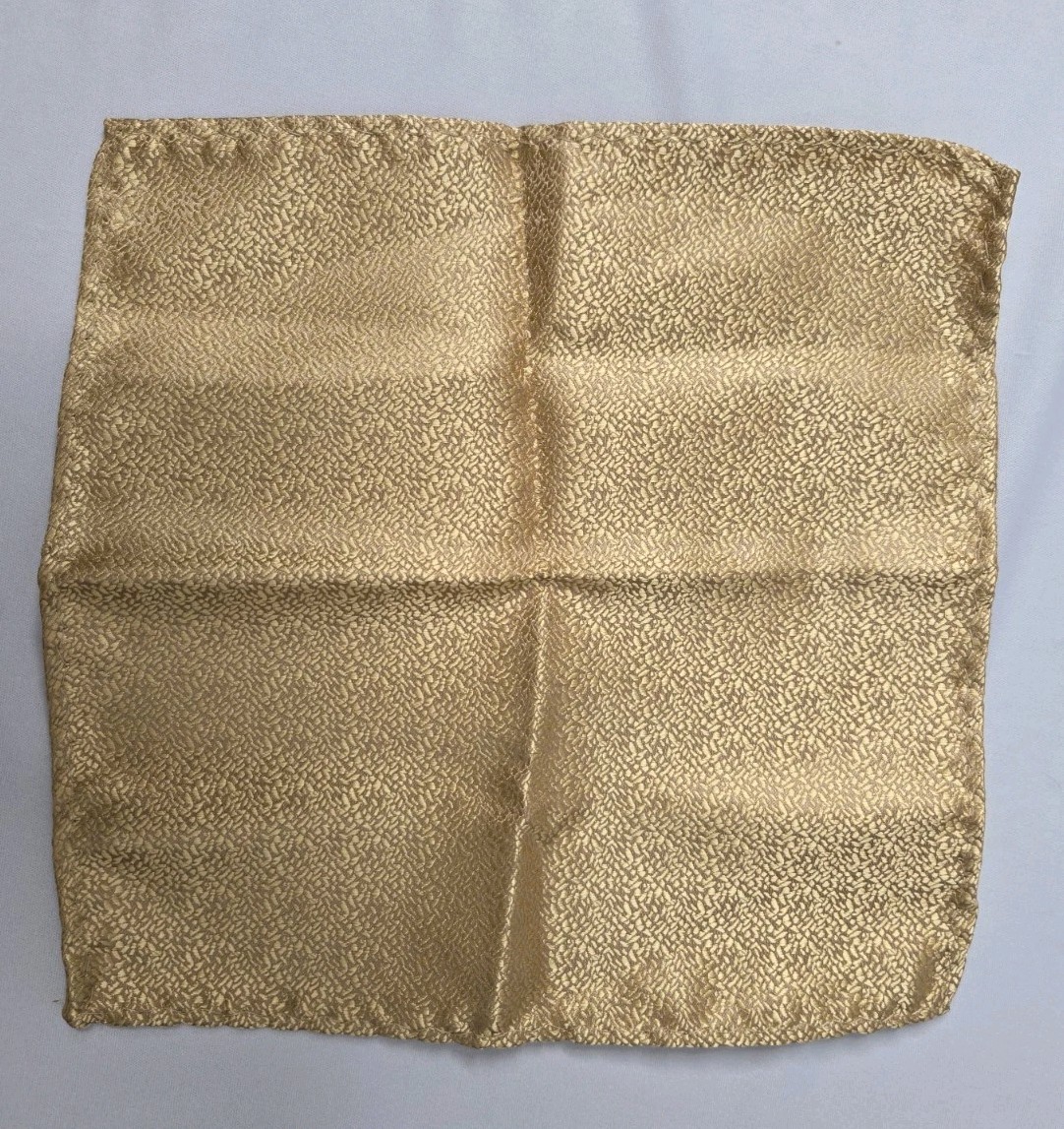 Hi-Tie Tie + pocket square 100% Seide Seta Soie Silk Color Gentle Gold FreeShipp