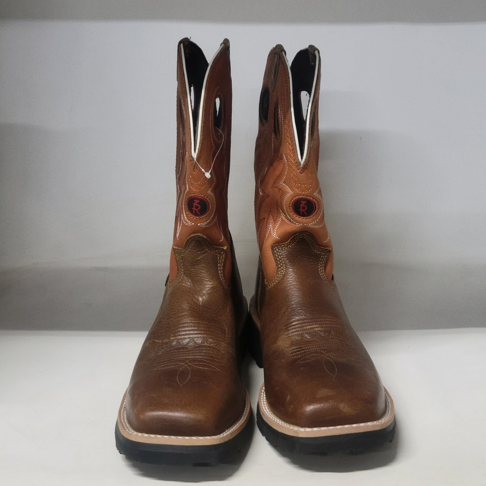 Tony Lama Comanche Compt Toe Boot Brown (LEFT 9.5D / RIGHT 9.5EE)