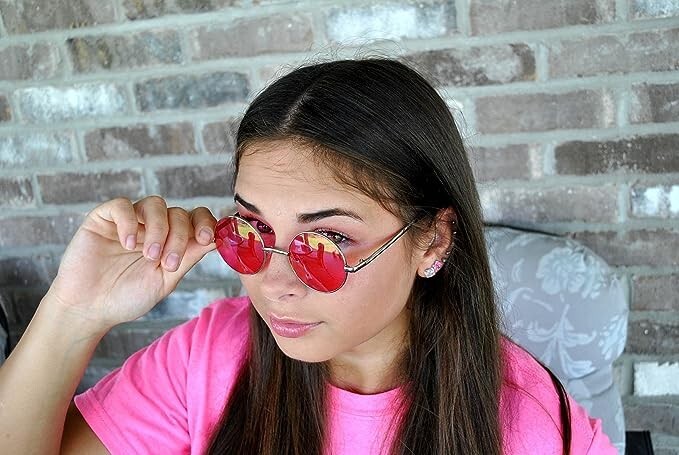 40 Pack Round Retro Vintage Clear, Tinted, Mirror 43 mm Lens Sunglasses bulk set
