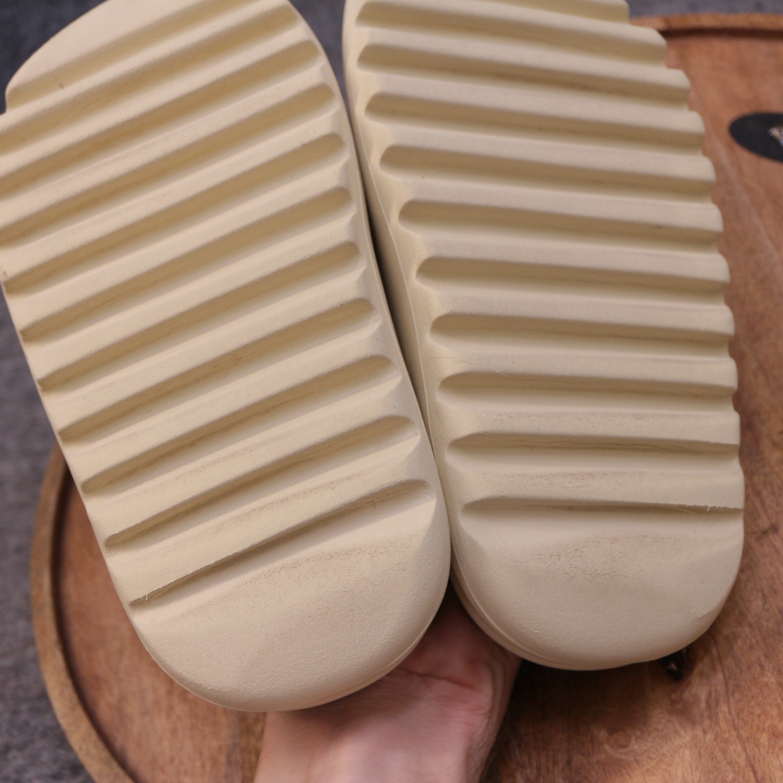 Adidas Yeezy Slides Bone Mens Size 5 US / Womens 6 US Beige Sandals FZ5897