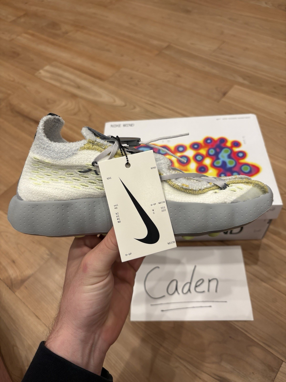 Size 14 – Nike Mind 002 Flyknit White Dark Grey IR2176-100 IN HAND SHIPS ASAP