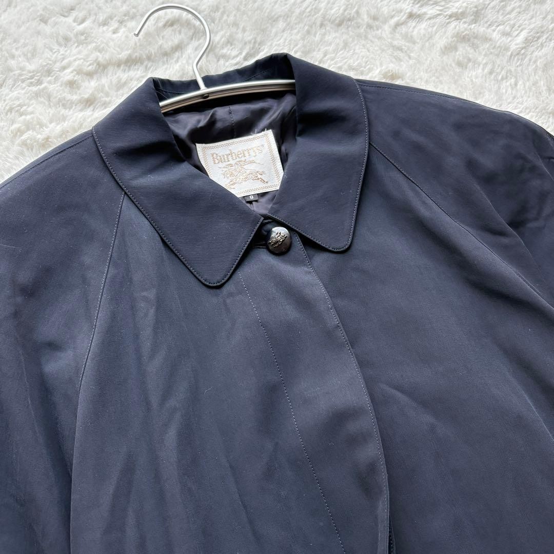 Burberry Sten Collar Coat Navy with Hidden Buttons