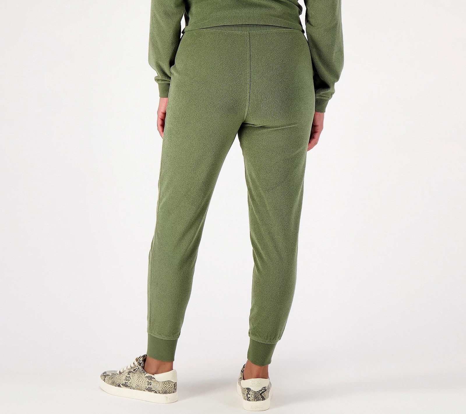 Encore By Idina Menzel Relaxed Terry Pull On Jogger Size 3XP Olive A596100