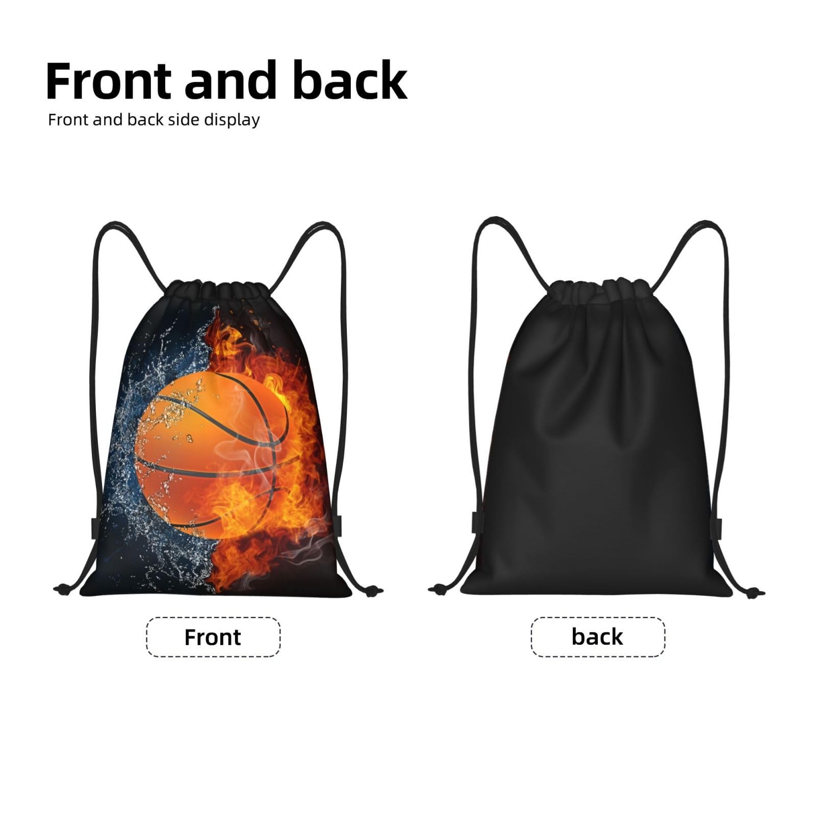 Basketball Drawstring Bags for Kids Boys Girls, Sports-Themed Drawstring Back…