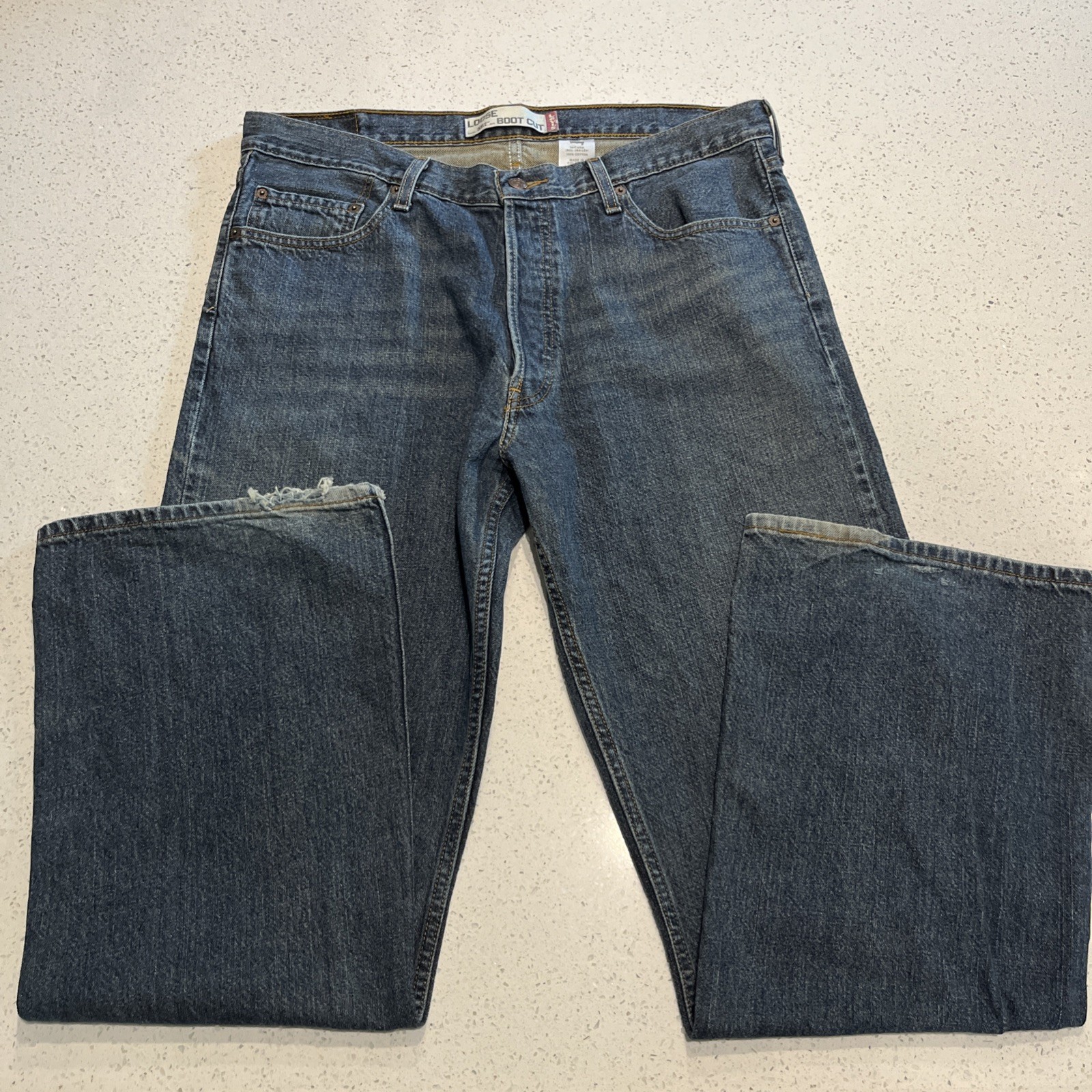 Vintage Levi’s 567 Low Loose Bootcut Jeans Size 36×34 Baggy Y2K Skater 05-06