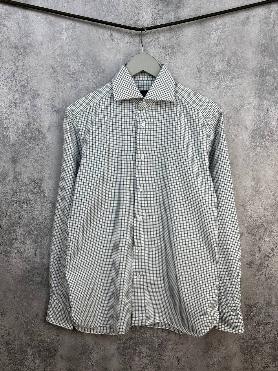 Ermenegildo Zegna Trofeo Button Up Shirt Poplin Cotton Tailored Fit Size 39 / M