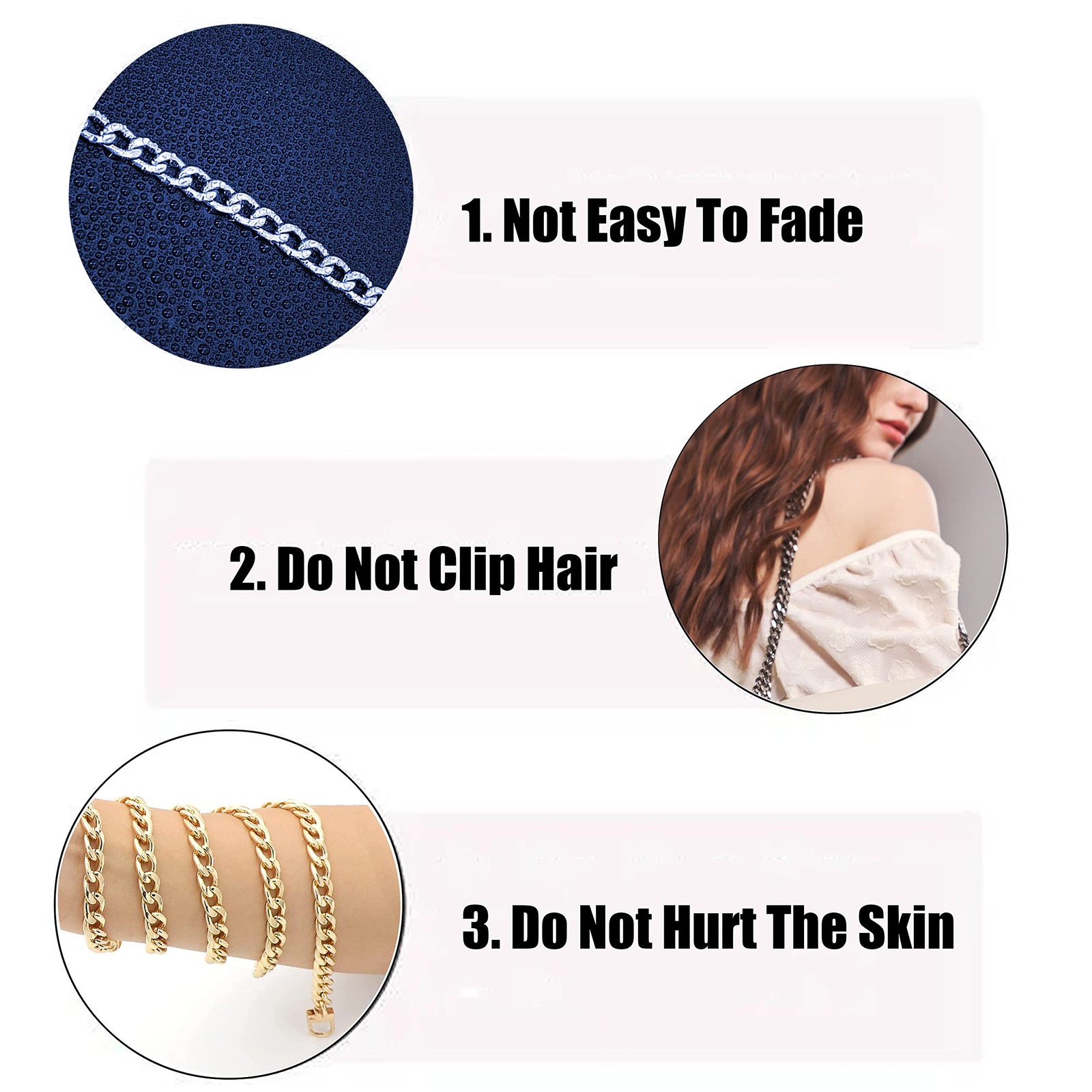 4 Sizes Flat Purse Chain Strap Cross Body Replacement Strap with Mental Buckl…