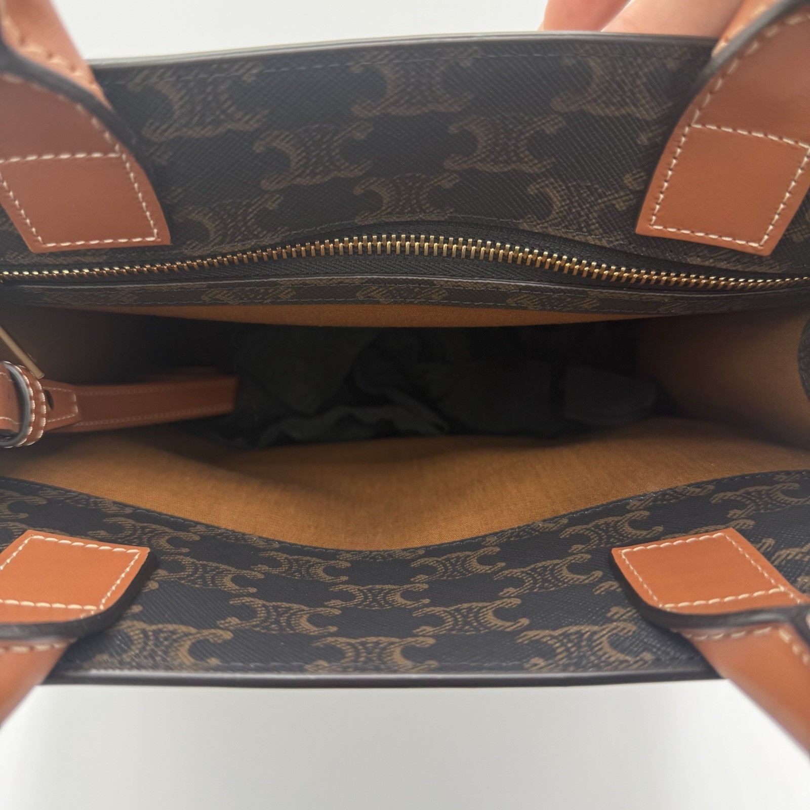 CELINE Small Cabas Vertical Tote Monogram Brown/Tan/Detachable Strap (BRAND NEW)
