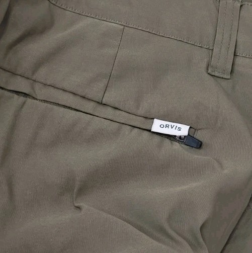 Orvis Trek Pants Mens 34×30 Green Stretch Nylon Water Repellent Hiking 1525905