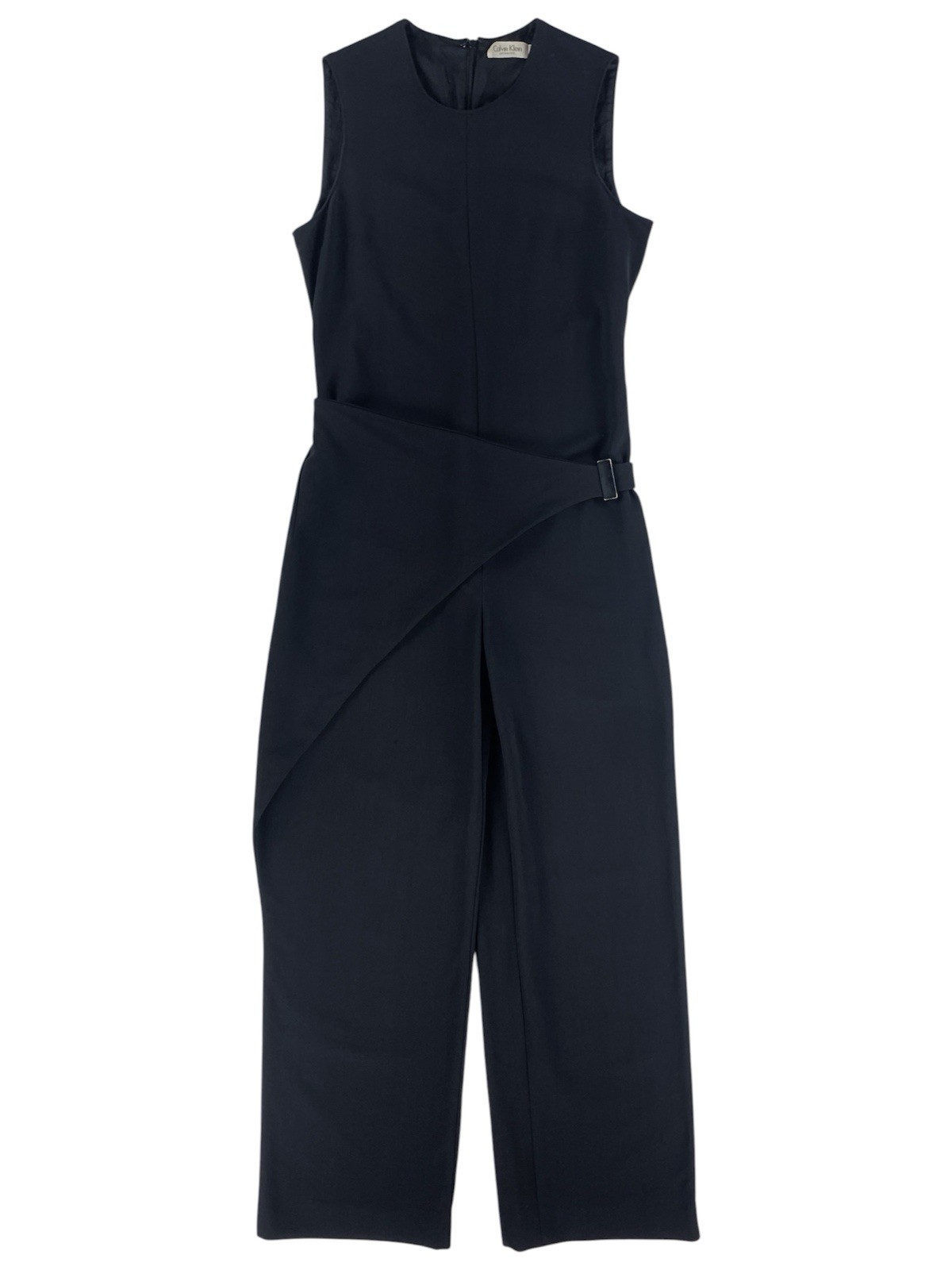 Calvin Klein Collection Fall 1997 Black Wool Jumpsuit 8 Vintage Runway Archive